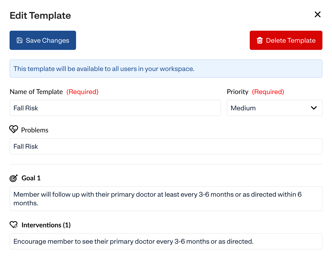 Prefill template